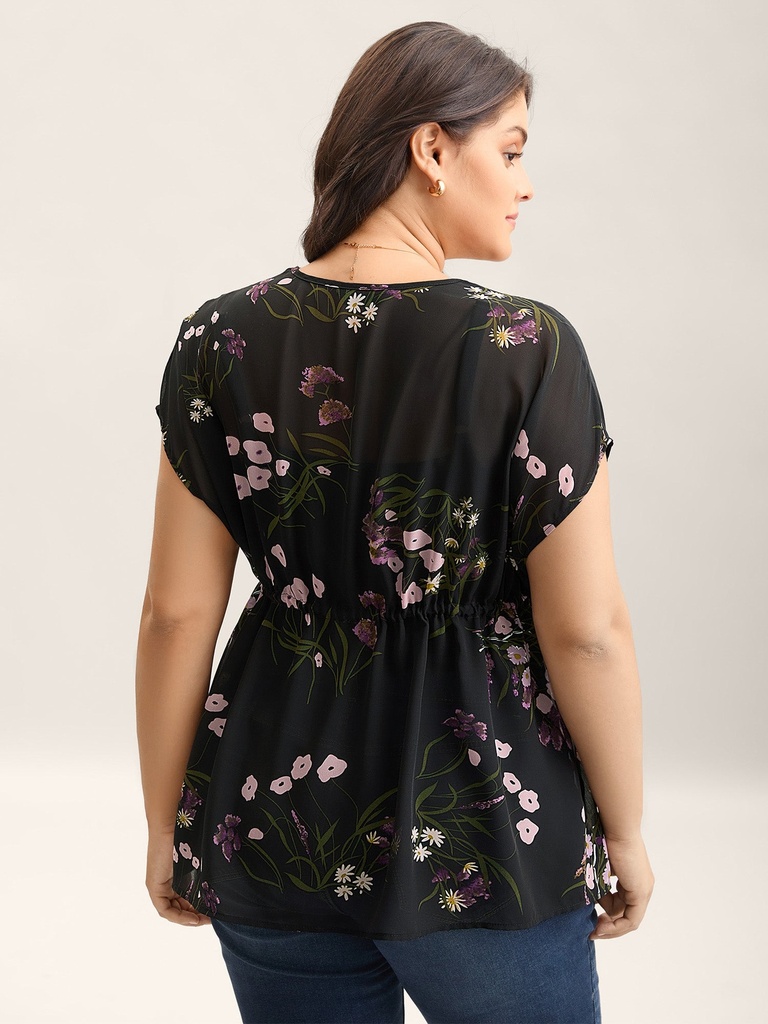 Kimono abierto con lazo en la cintura