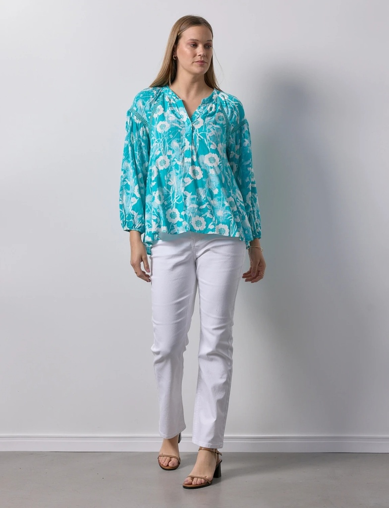 Blusa con manga 3/4, estampada (copia)