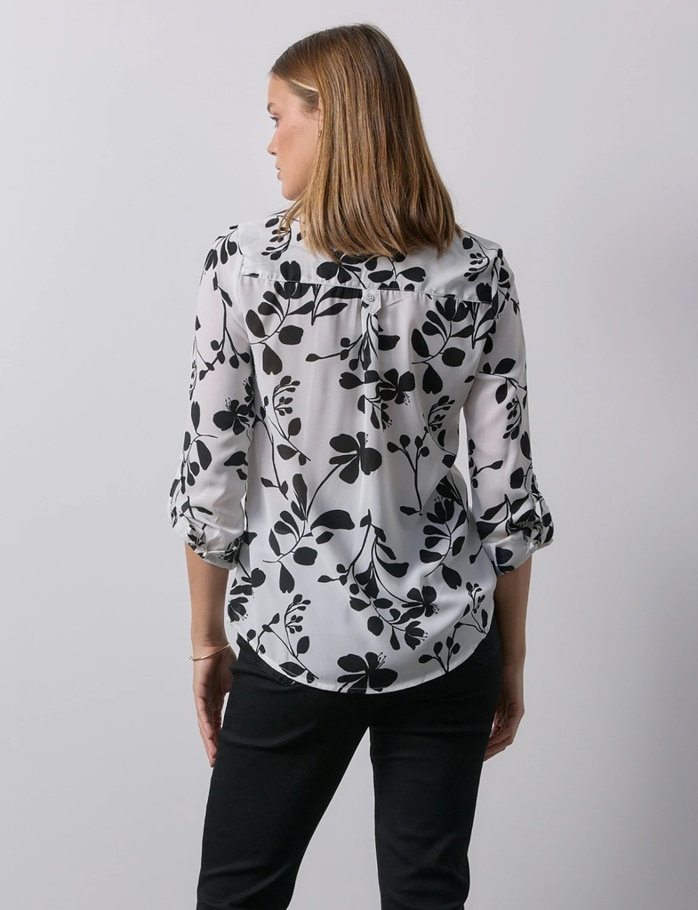 Blusa con manga 3/4, estampada