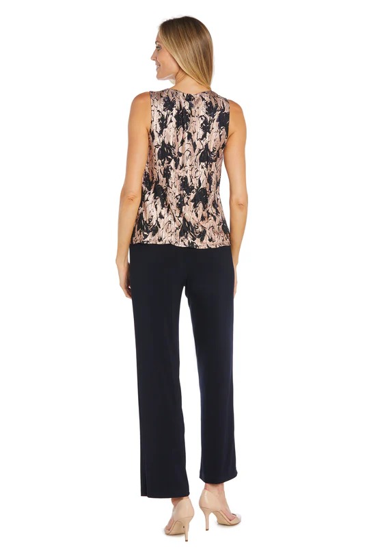 Traje pantalón con estampado metálico