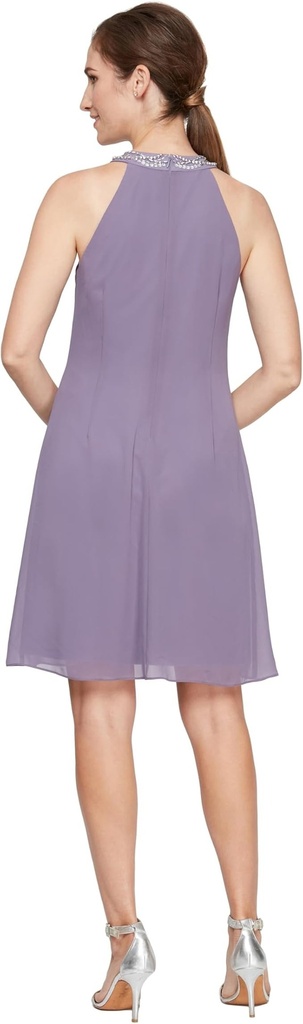 Vestido halter con pedrería