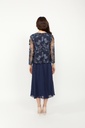 Vestido de jersey con adornos florales