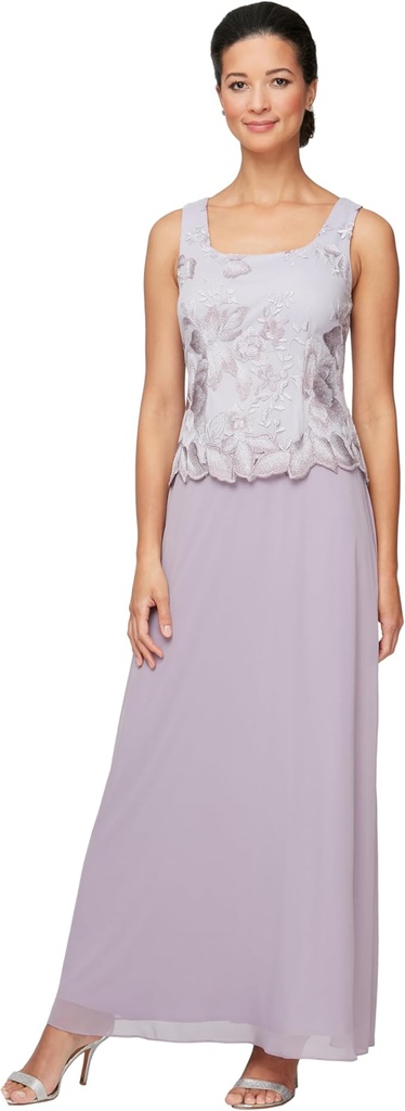 Vestido chaqueta bordado con chaqueta ilusión