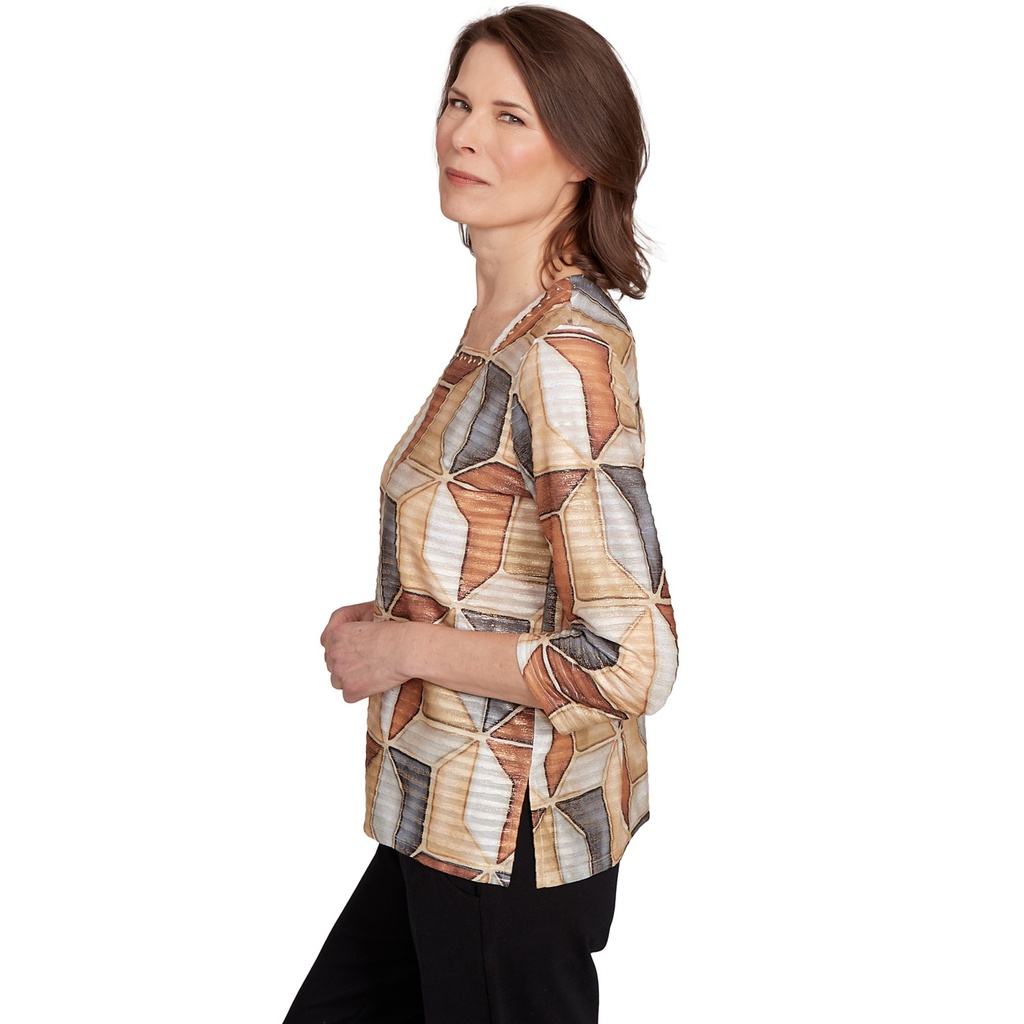 Camisera a rayas con detalles metálicos