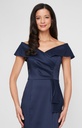 Vestido mikado con hombros descubiertos