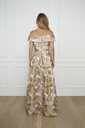 Vestido con bolero de escote de pedrería