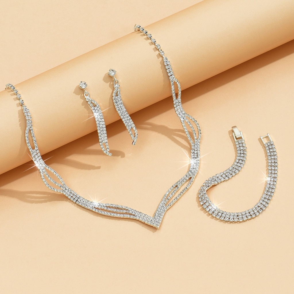 Juego de collar con aretes minimalista