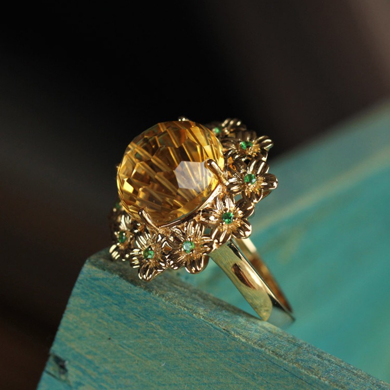 Anillo ajustable de maxi flor