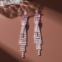 Aretes con flecos de diamantes