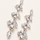 Aretes colgantes de hojas, perlas y diamantes (copia)