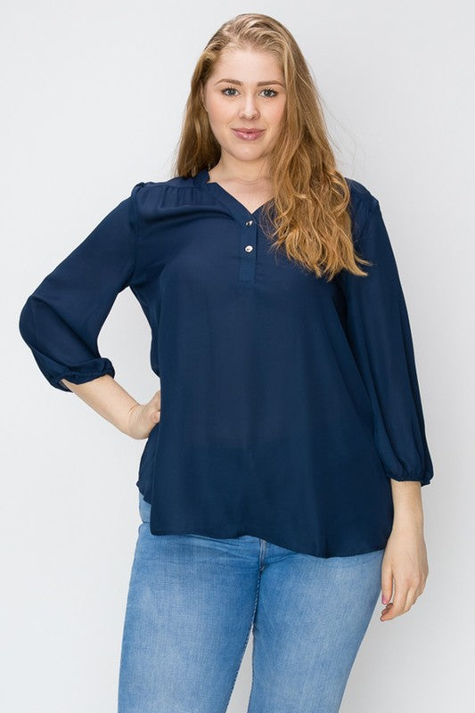 Blusa con escote en V
