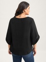 Blusa texturizada de cuello redondo