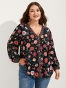 Blusa floral con hombros descubiertos
