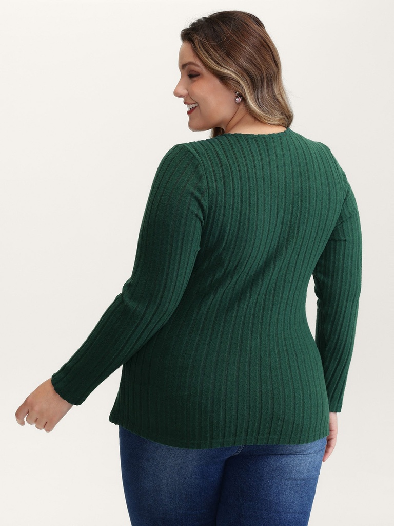 Blusa traslapada con botones