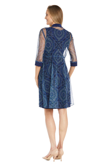 Vestido con chaqueta floral