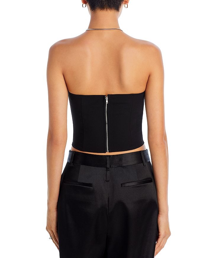 Crop top de encaje de un hombro