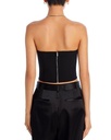 Crop top de encaje de un hombro
