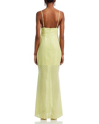 Vestido midi de escote plisado