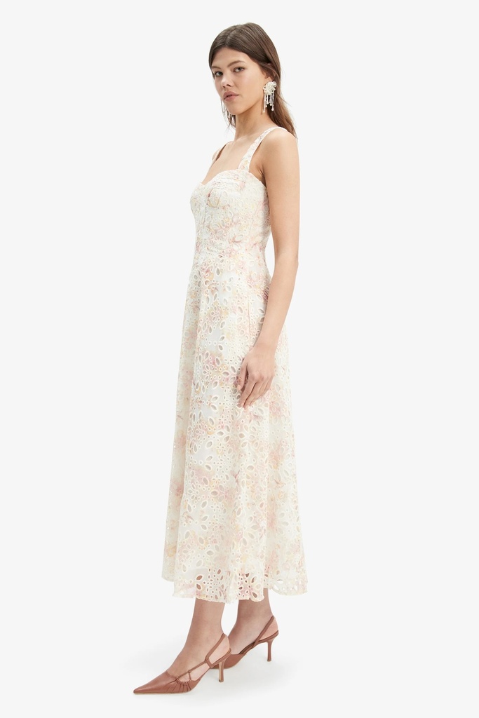 Vestido floral con ojales Lilah