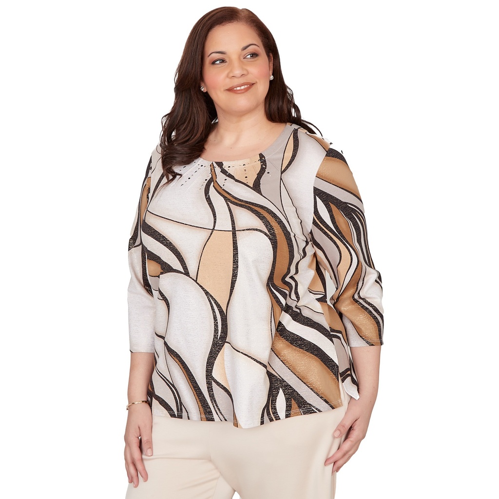 Camisera a rayas con detalles metálicos