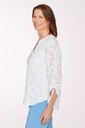 Blusa a rayas con diseño floral