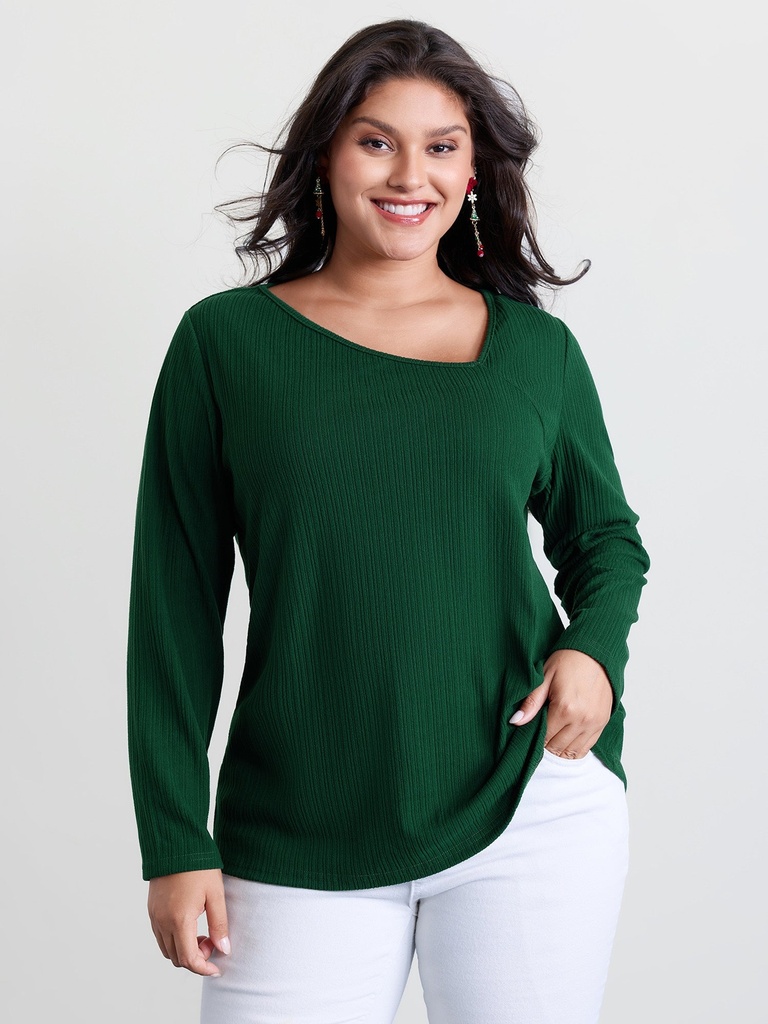 Blusa traslapada con botones