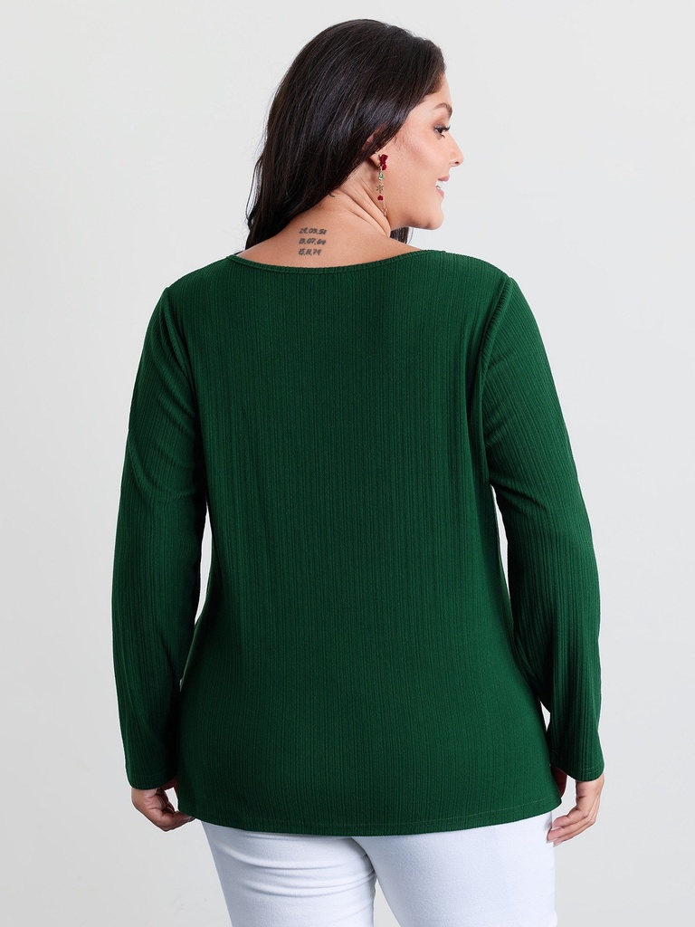 Blusa traslapada con botones