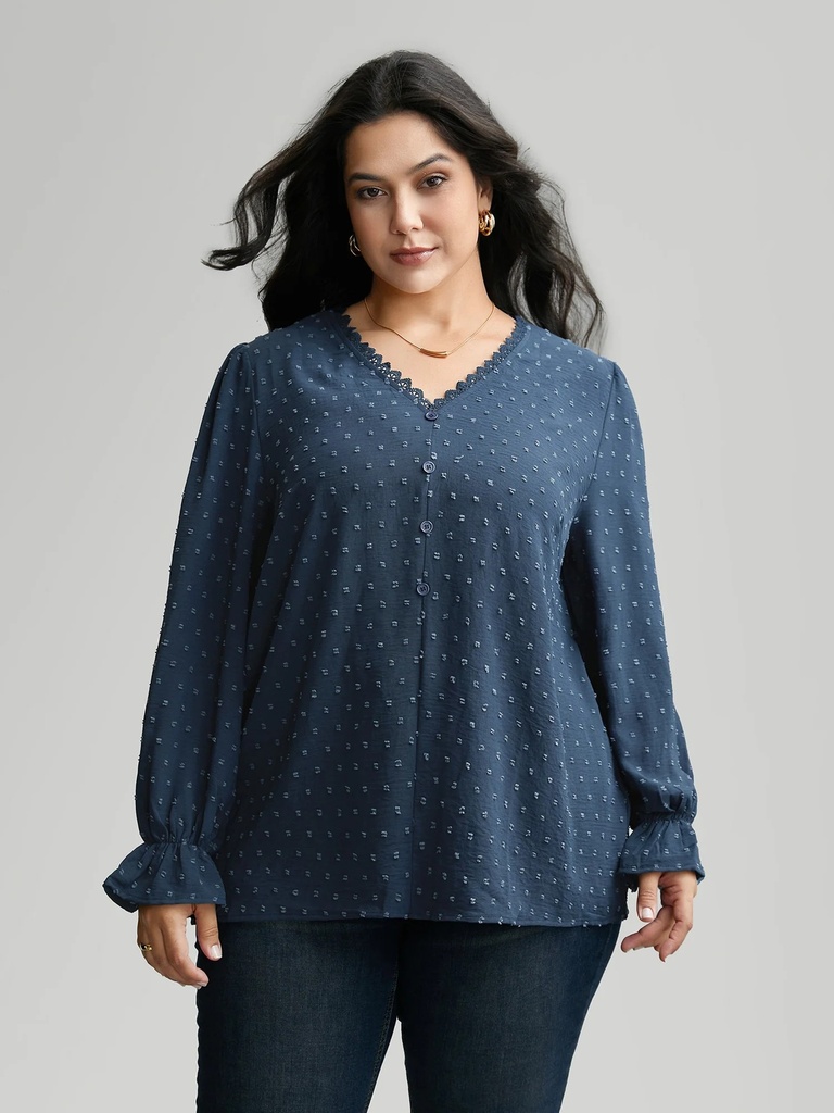 Blusa con borlas y estampado Bohemio