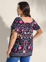 Blusa floral con botones