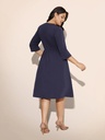 Vestido con escote patchwork brillante