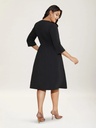 Vestido con escote patchwork brillante