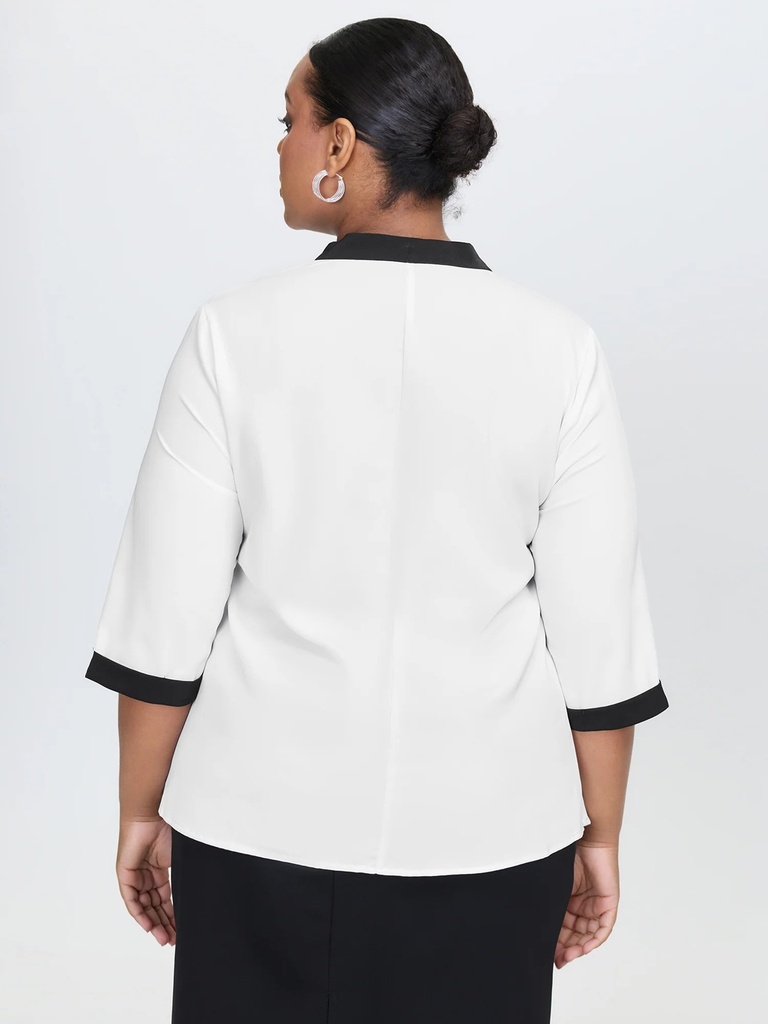 Blusa traslapada con botones