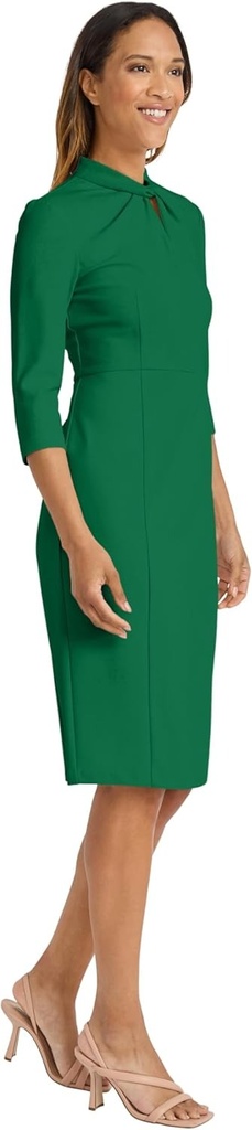 Vestido sólido de escote anudado