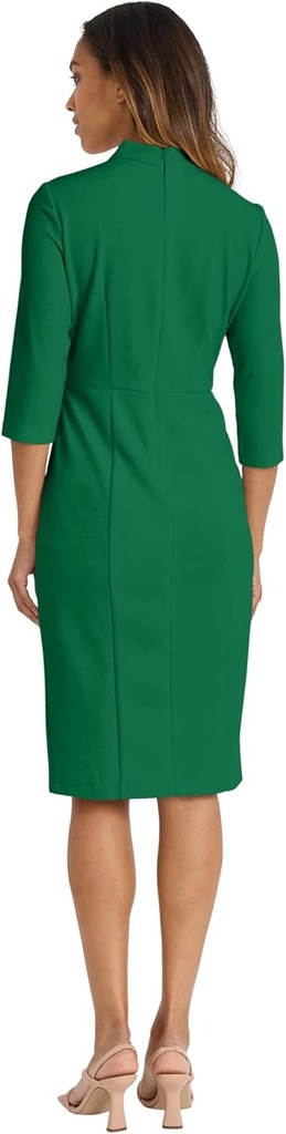 Vestido sólido de escote anudado