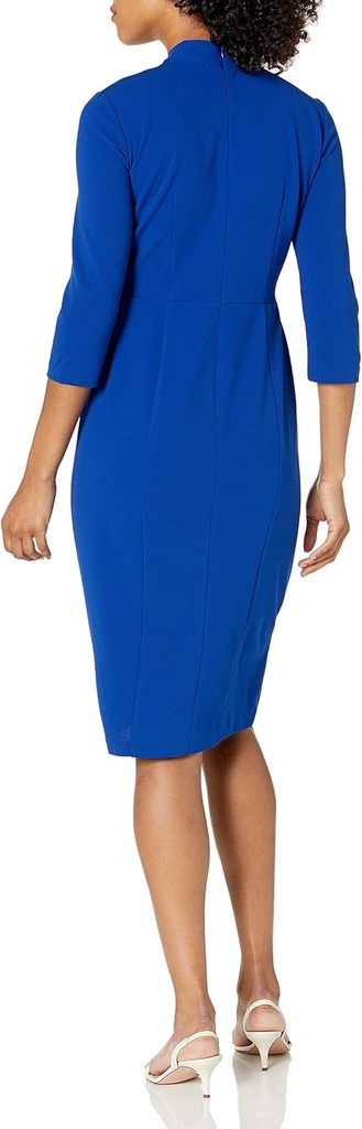 Vestido sólido de escote anudado