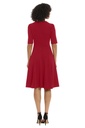 Vestido sólido de falda acampanada