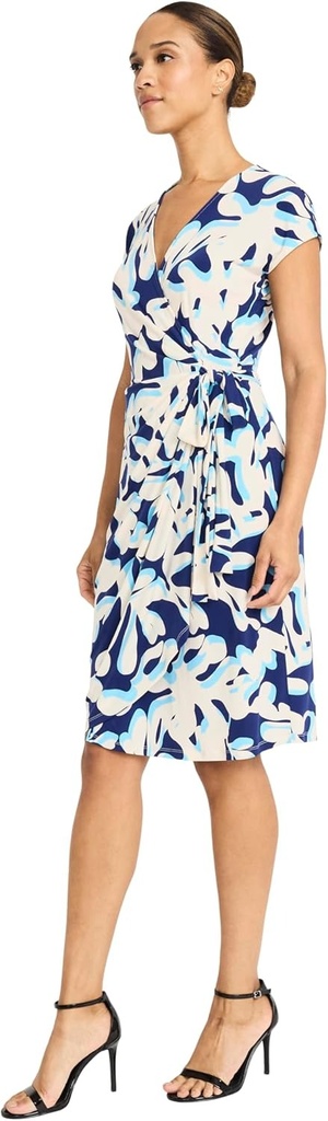 Vestido sólido de escote anudado