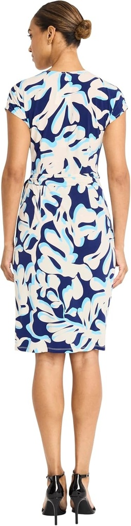 Vestido sólido de escote traslapado