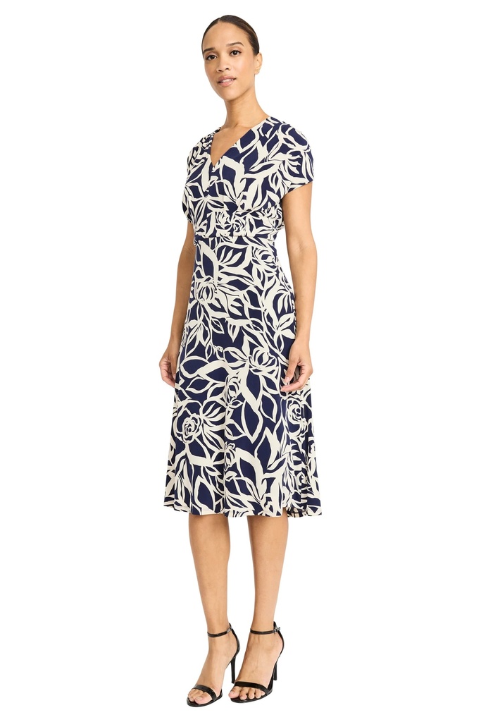 Vestido sólido de escote anudado