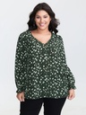 Blusa con volantes en el escote
