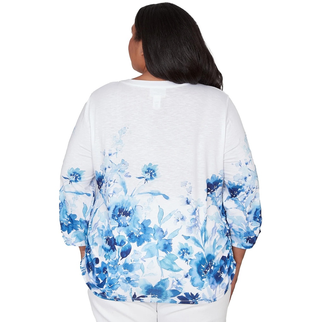 Blusa bordada con flores bohemias