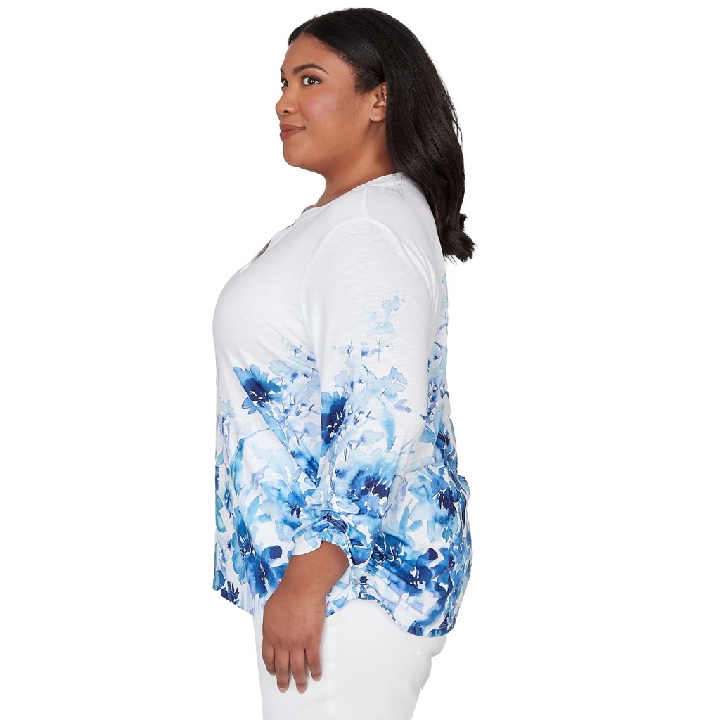 Blusa con bordado floral