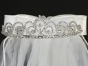 Velo sobre tiara de zirconia