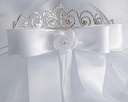 Velo sobre tiara de zirconia