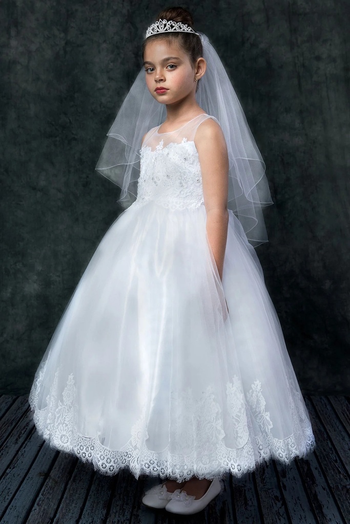 Vestido en capas con corpiño brillante