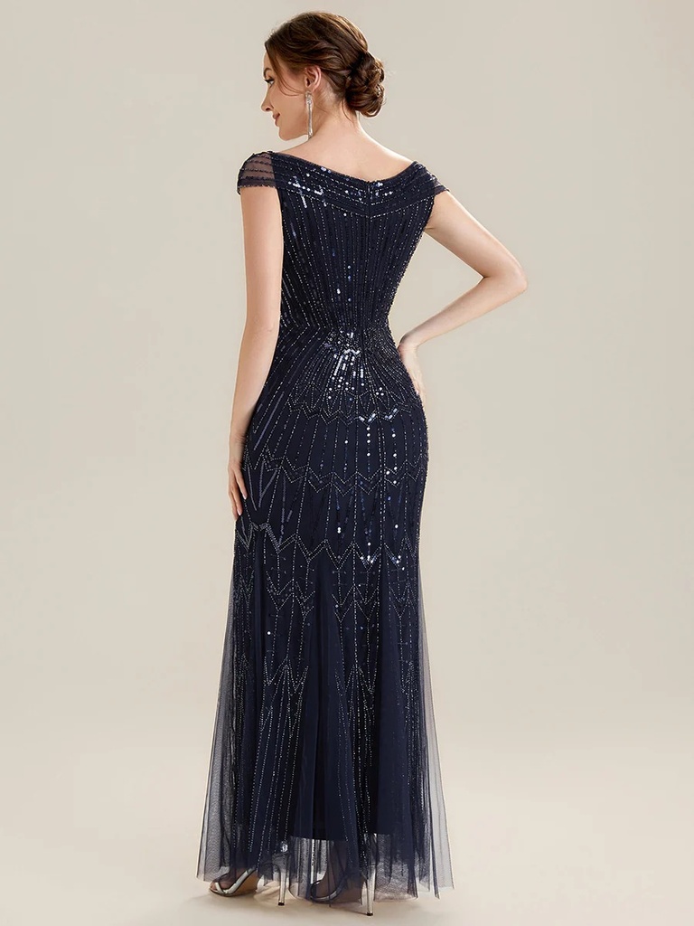 Vestido de mangas caídas