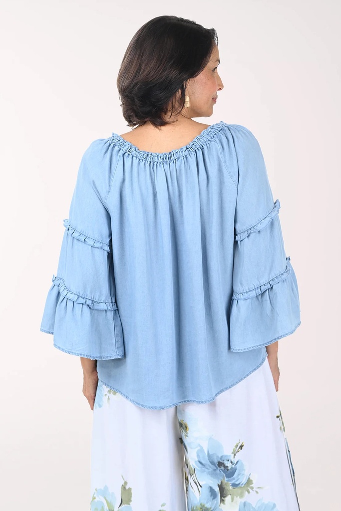 Blusa de manga acampanada