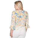 Blusa floral de manga con volantes