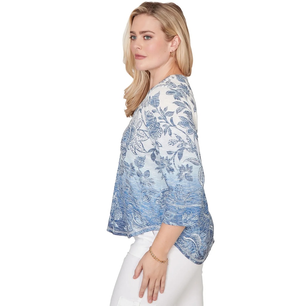 Blusa con degradado floral