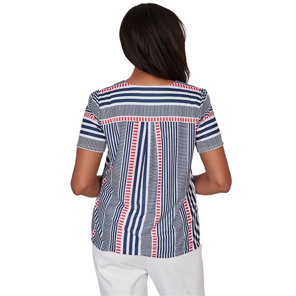 Blusa de rayas mixtas
